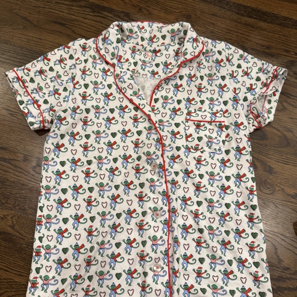 Roller Rabbit Christmas Merry Monkey Polo Pajamas - Picture 4 of 10